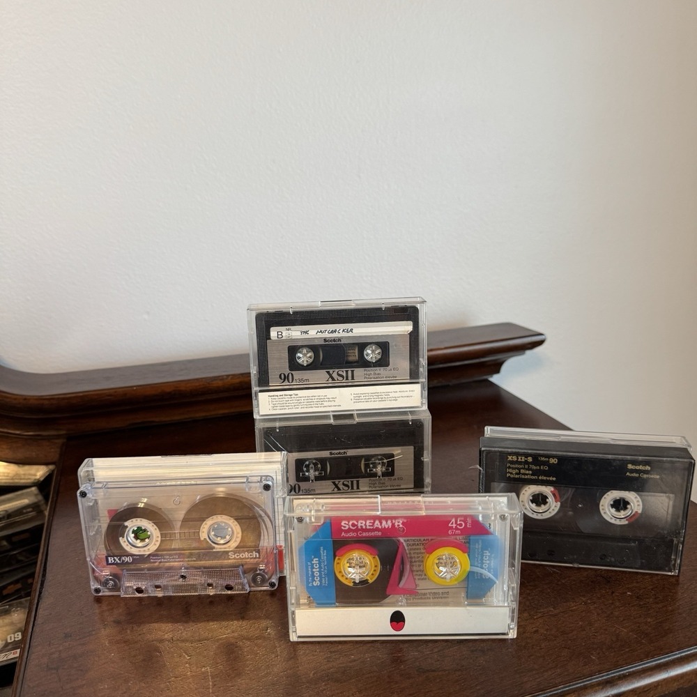 Vintage 5 Scotch Brand Tape Cassette Audio USED - Mixed Lot